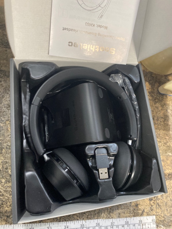 Photo 1 of (Upgraded Version) Wireless Headset, Bluetooth Headset with Noise Cancelling Microphone, Best Headphones with Mic Mute & USB Dongle for PC/Computer/Laptop/Cell Phones/Remote Work/Call Center