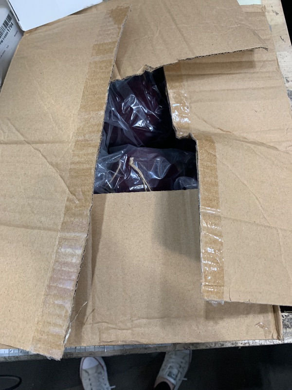 Photo 1 of 12PCS Light Scented Velvet Christmas Balls Ornament Shatterproof Velvet Xmas Tree Baubles Hanging Pendant for Winter Party Holiday Home Gift Office Yard Decor(Burgundy,3.15'')