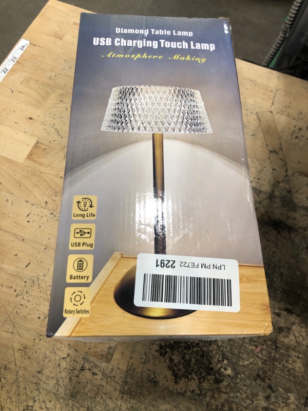 Photo 1 of **Only One** Liliful 2 Pcs LED Portable Cordless Table Lamp Touch Battery Operated Rechargeable Gold Desk Lamp 3 Color Dimmable for Bedroom Living Room Dining (Gold,Mushroom Style)