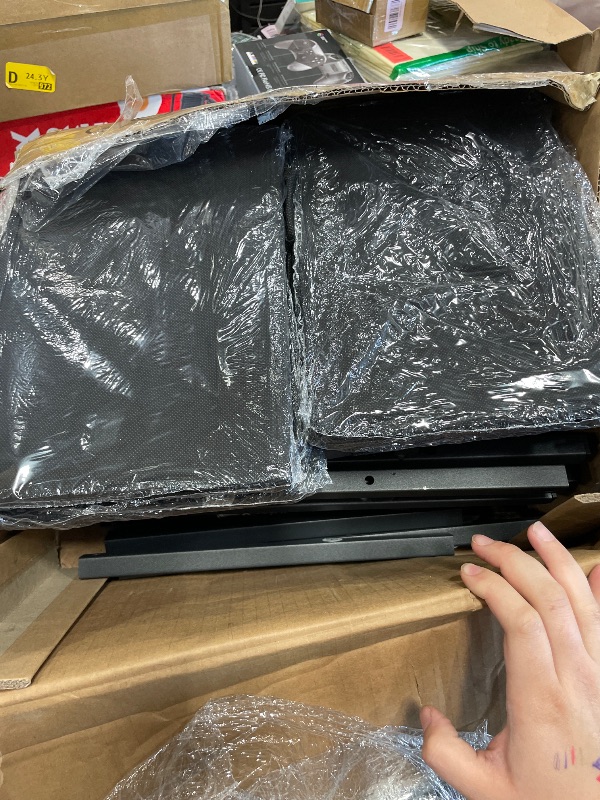 View 3 of *** MISSING HARDWARE ***Furnulem 5 Drawer Black Dressers for Bedroom 2 Tier Shelf Storage Small Fabric Dresser for Closet Sturdy Metal Frame Modern Style Storage Cabinets Organization Units for Hallway Rooms