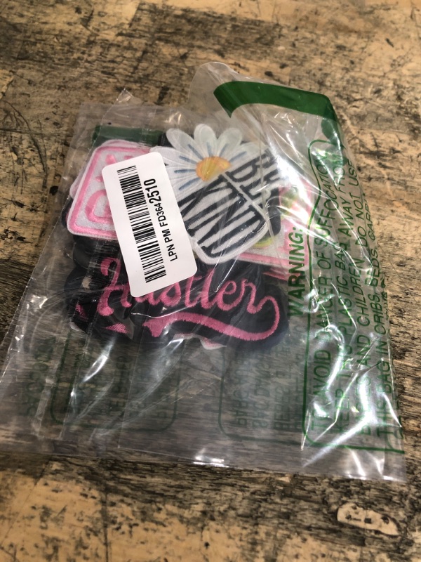 Photo 1 of 12 Pcs Phrase Iron On Patches for Girls Assorted Styles Embroidered Patches Trucker Hat Patches Cowgirl Sew Applique Repair Patches DIY Sew on Patches DIY Accessories for Backpacks Hat Pants Jacket