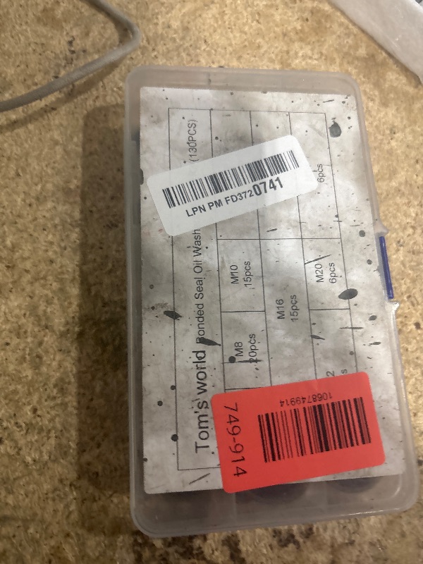 Photo 1 of 130Pcs Self-Centered Bonded Seal Oil Washers Gasket Assortment Kit for Plumbing, Automotive, Mechanical, Electrical, Cylinder Repairs (M6-M24)