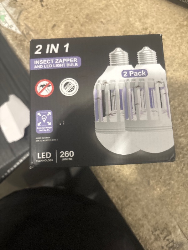Photo 1 of [2-Pack] BANPESTT Bug Zapper Light Bulb 2-in-1 Indoor Mosquito Zapper Gnat Trap- Electric Fly Insect Killer&Bug Catcher for Home Backyard Patio