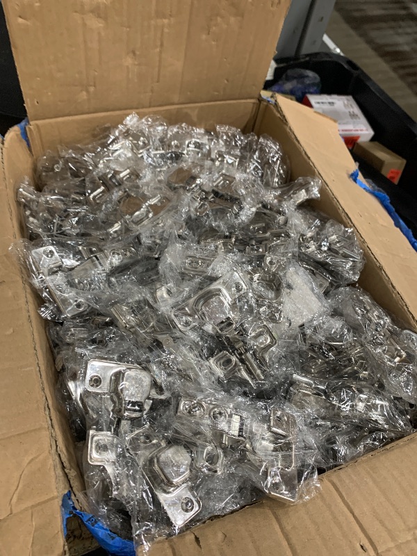 Photo 1 of 100 Pack Soft Closing Cabinet Hinges for Kitchen 1/2 Inch Partial Overlay Kitchen Cabinet Door Hinges 105 Degree Concealed with Mounting Screws for Frameless Face Frame Door