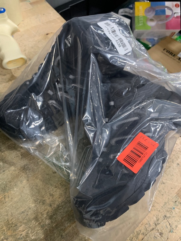 Photo 1 of TREKKIN PLUS Men's Waterproof Slip Resistant Hiking Boots Outdoor Trail Trekking Camping Casual Walking Hunting Shoes mountaineering backpacking Travel Mid Ankle Lace up (Black, Men, 9, Medium)