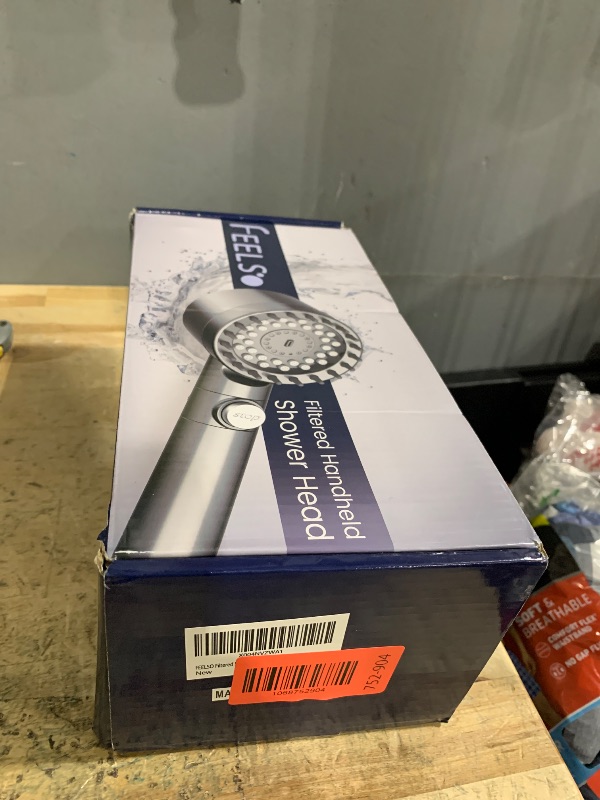 Photo 1 of FEELSO Filtered Shower Head with Handheld, High Pressure 4 Spray Showerhead with Filters & Upgraded Anti-clog Nozzles for Hard Water -Remove Chlorine, Reduce Dry Itchy Skin -ON/OFF Switch for Pet Bath