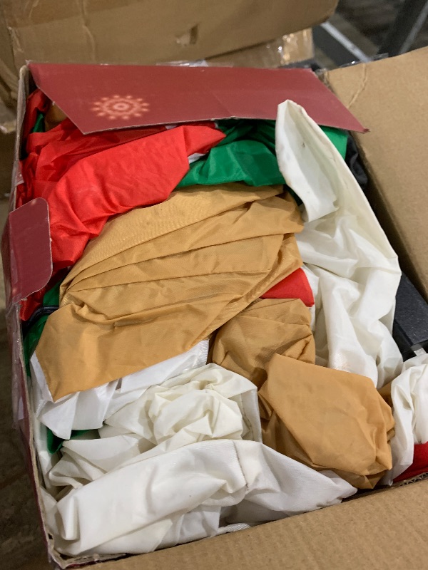 Photo 1 of ***FOR PARTS NON-FUNCITONAL*** SUNGIFT Christmas Inflatable Santa Sleigh and Reindeer, 6 FT Blow Up Santa Claus on Sleigh with Two Reindeer, Christmas Decorations Outdoor with Build-in LED for Xmas Party Yard Garden Lawn Décor