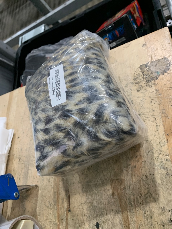 Photo 1 of Leopard Print Rug,Faux Cowhide,Artificial Carpet,Simulation Cowhide, Leopard, Tiger, Zebra, Cow Hide Mat Animal Print Area Rug Hide Faux Carpet (A) / 40x37inch,3.3x3.1ft