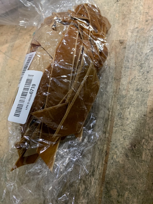 Photo 1 of 12Pcs Vintage Velvet Ribbon Bows Christmas Tree Decorations,5in x 10in Brown Xmas Ornaments for Tree Home Party Front Door Wreath Holiday Decor