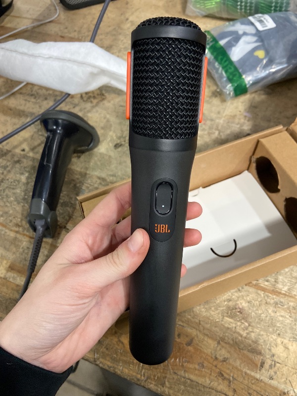 Photo 1 of **ONLY ONE MICROPHONE**JBL PartyBox Wireless Mic - 2X Digital Wireless Microphones, Rechargeable Battery (20hrs - 700mAh), Clear Voice, Crisp Sound, Stable 2.4GHz Connection, Compatible with All PartyBox Speakers (Black)