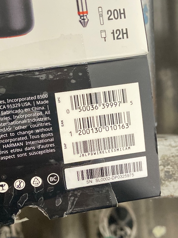 Photo 1 of **ONLY ONE MICROPHONE**JBL PartyBox Wireless Mic - 2X Digital Wireless Microphones, Rechargeable Battery (20hrs - 700mAh), Clear Voice, Crisp Sound, Stable 2.4GHz Connection, Compatible with All PartyBox Speakers (Black)