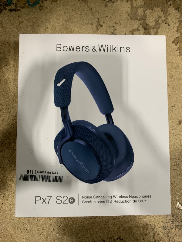 Photo 1 of *USED SEE NOTES* Bowers & Wilkins Px7 S2e Over-Ear Headphones, Bluetooth Headphones Over Ear with Enhanced Noise Cancellation, Transparency Mode, Crystal-Clear Calls, 30-Hour Battery Life, Ocean Blue