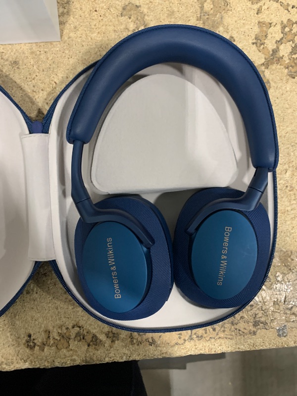 Photo 1 of *USED SEE NOTES* Bowers & Wilkins Px7 S2e Over-Ear Headphones, Bluetooth Headphones Over Ear with Enhanced Noise Cancellation, Transparency Mode, Crystal-Clear Calls, 30-Hour Battery Life, Ocean Blue