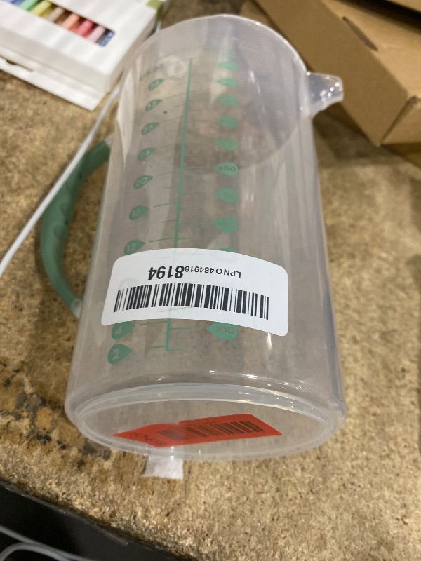 Photo 1 of ***no lid***
Dr. Brown's Baby Formula Mixing Pitcher with Adjustable Stopper, Locking Lid, & No Drip Spout, 32oz, BPA Free, Olive