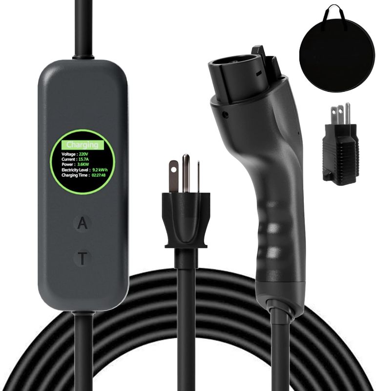Photo 1 of 
Toptoo 1+2 EV Charger Level Portable Electric Car Charger 6-20P 16A Power Plug 3.5KW 110V-240V for J1772 Electric Cars (Applicable to Household Electricity)