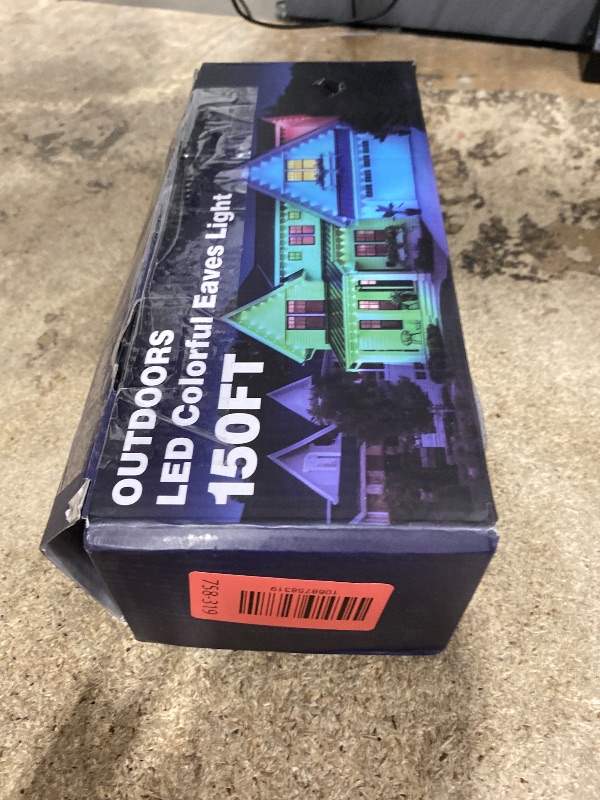 Photo 1 of 150FT Permanent Outdoor RGB Lights - Waterproof Smart LED Eaves Lights with App/Remote Control, Music Sync & DIY Scenes, Perfect for Christmas, Halloween, Parties & Daily Decor, Ideal for House Roof