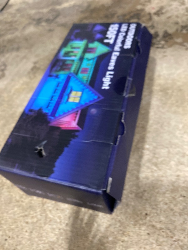 Photo 1 of 150FT Permanent Outdoor RGB Lights - Waterproof Smart LED Eaves Lights with App/Remote Control, Music Sync & DIY Scenes, Perfect for Christmas, Halloween, Parties & Daily Decor, Ideal for House Roof