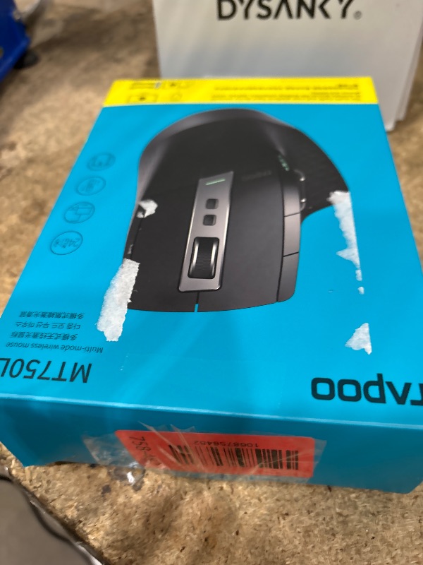 Photo 1 of *****MISSING USB DONGLE**** Rapoo Bluetooth Wireless Mouse, 4 Adjustable DPI Rechargeable, Multi-Device (3 Bluetooth+USB) Programmable Ergonomic Mouse with Side Roller, Laser Mouse for Laptop Desktop PC