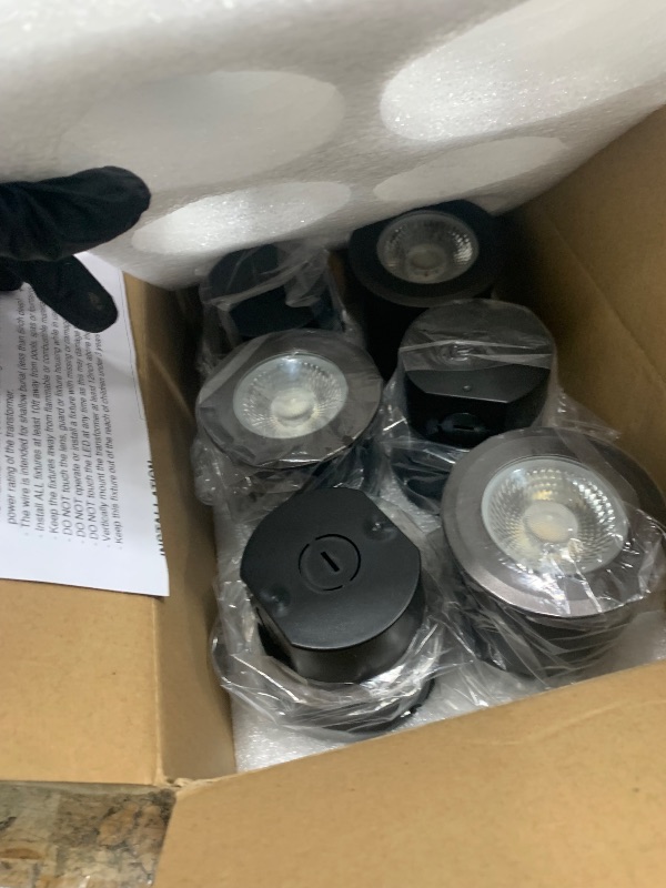 Photo 1 of [6 Pack] CLOUDY BAY 9W LED Landscape Well Lights,2700K/3000K/3500K/4000K/5000K Selectable,Low Voltage 12V/24V Ground Lighting,Waterproof Outdoor In Ground Lights for Uplights,Transformer Excluded