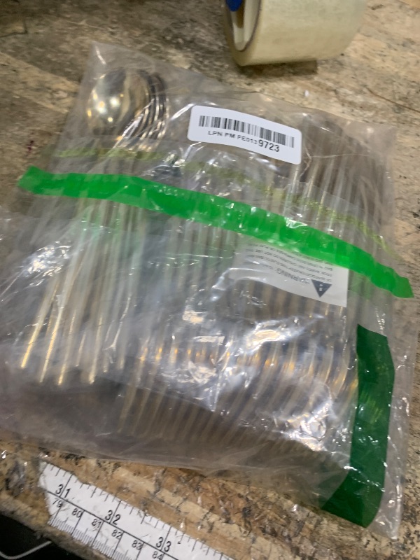 Photo 1 of **NO PLATES** LIYH 150 Pcs Clear and Gold Plastic - Elegant Disposable Gold Plastic Dinnerware set Include Dinner & Dessert Plates for Birthday Party Wedding 30 Guests