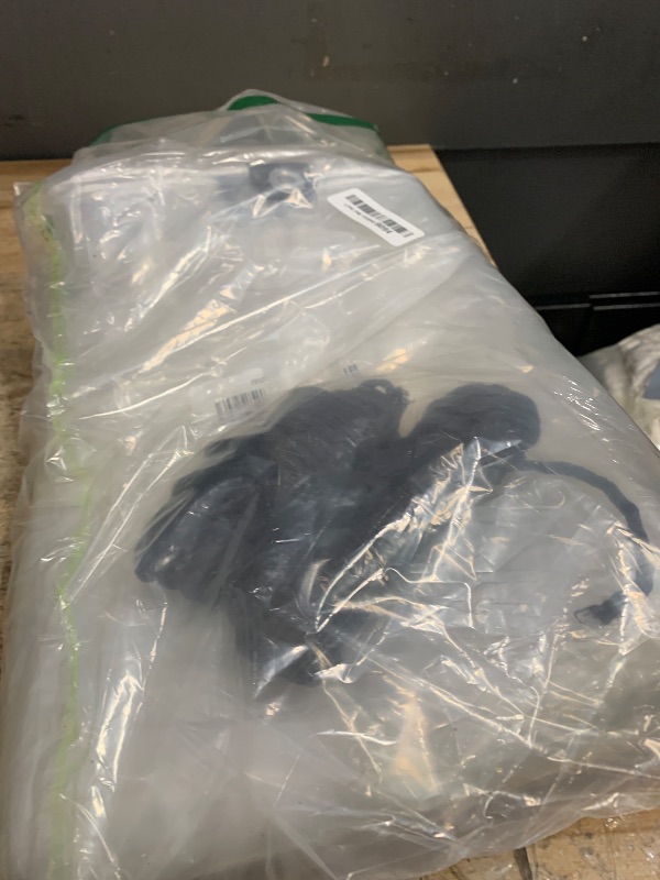 Photo 1 of ***net only***10x12ft Clear Waterproof Tarp with Grommets, Upgraded Edge Heat Fused Tear Resistant Clear Heavy Duty Tarps for Patio Fencing, Rain, Wind, Cold, Chicken Coops, and More?Windproof Rope+Tie-Downs?