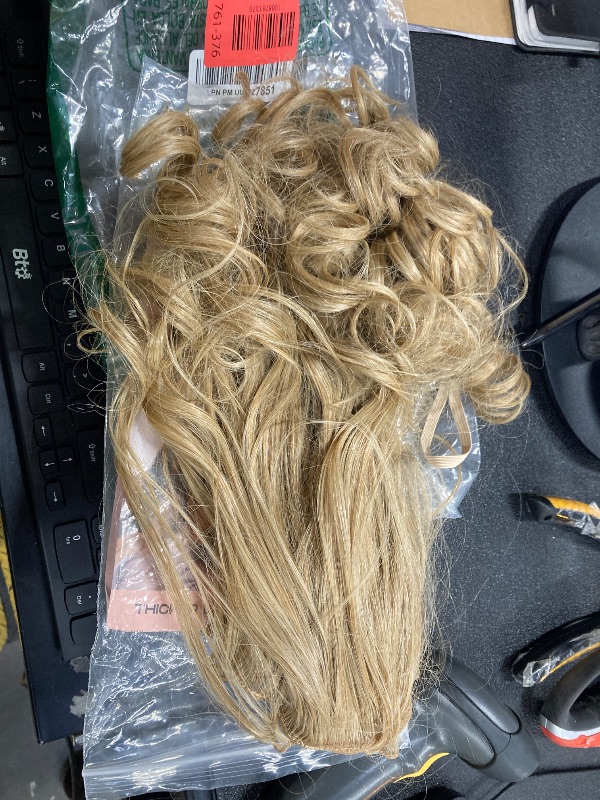 Photo 1 of ***1 HAIR PIECE INCLUDED***SEIKEA Cheer Ponytail Hair Piece, 14" Curly Cheerleader Hairpiece Ponytail Extension for Cheerleader Competition, Dance Blonde***1 HAIR PIECE INCLUDED***