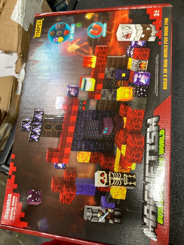 Photo 1 of **FACTORY SEALED**SHXYKZ 150 PCS Magnetic Blocks Toys for Kids, Dungeon-Themed Building Blocks, Stacking Magnets, STEM Montessori Sensory Toys for Boys and Girls Age 3 4 5 6 7 8 9 10 Gifts
