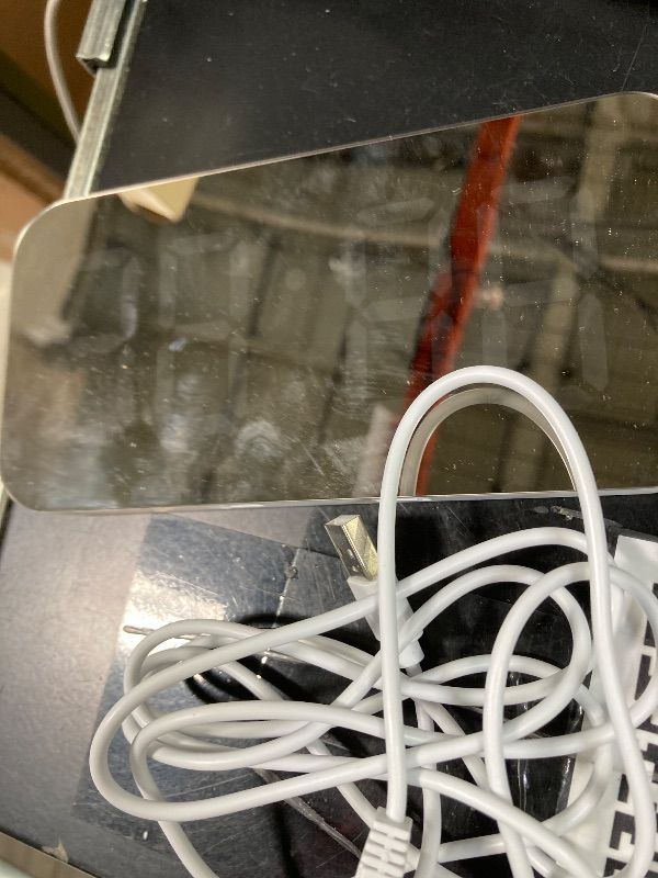 Photo 1 of **NO STAND**WulaWindy Digital Alarm Clock, Large Mirrored LED Display, with USB Charger, Snooze Function Dim Mode Wall Hanging Beside Desk Clock for Bedroom Room Decor