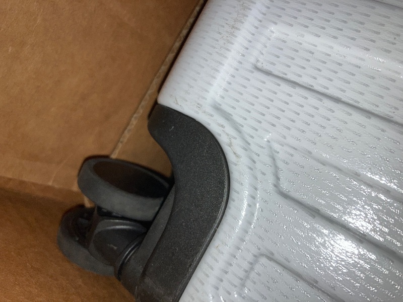 Photo 1 of **HAS MARKS ON IT/NO KEY**Checked Luggage with Spinner Wheels, 8010S Aluminum Frame Zipperless Polycarbonate Hard Shell Suitcase (ZX-Core, Silver, 24 Inch)