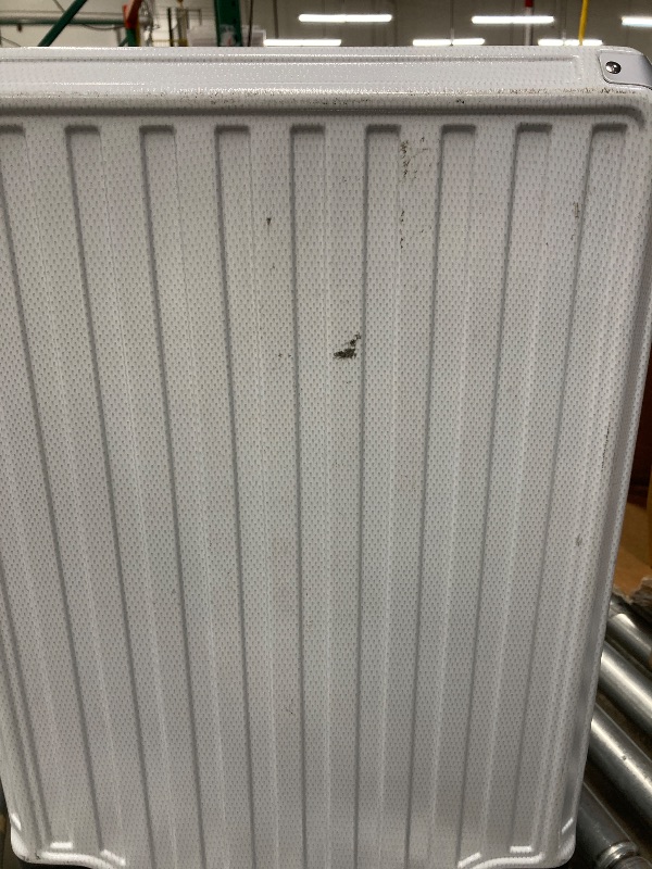 Photo 1 of **HAS MARKS ON IT/NO KEY**Checked Luggage with Spinner Wheels, 8010S Aluminum Frame Zipperless Polycarbonate Hard Shell Suitcase (ZX-Core, Silver, 24 Inch)