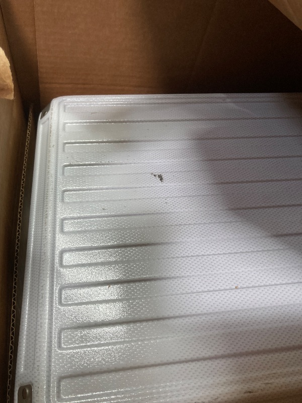 Photo 1 of **HAS MARKS ON IT/NO KEY**Checked Luggage with Spinner Wheels, 8010S Aluminum Frame Zipperless Polycarbonate Hard Shell Suitcase (ZX-Core, Silver, 24 Inch)