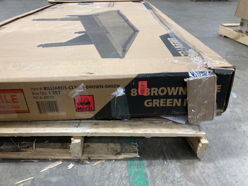 Photo 1 of **GoSports 8 ft Pool Tables with Wood Finish - Billiards Game Room Table for Adults & Family - Accessories Not Included - Green