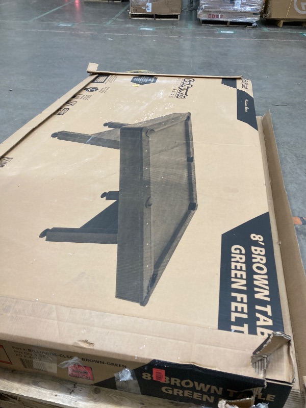 Photo 1 of **GoSports 8 ft Pool Tables with Wood Finish - Billiards Game Room Table for Adults & Family - Accessories Not Included - Green