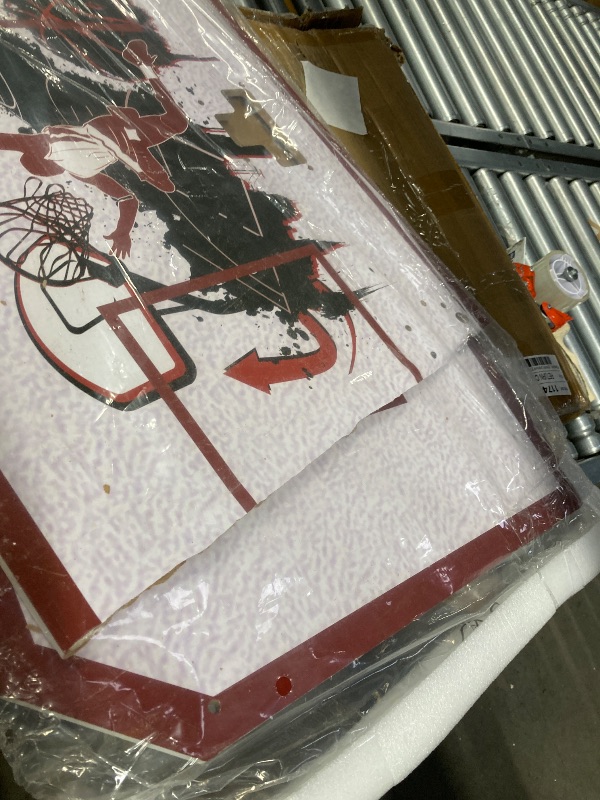 Photo 1 of **PARTS ONLY/CRACKED BACKBOARD***Dual Shot Basketball Arcade Game, Segmart 81"x44" Foldable Indoor Electronic Arcade Basketball Game with 6 Balls, 8 Modes, LED Scoreboard, Air Pump, Battery Powered for Adults, Black