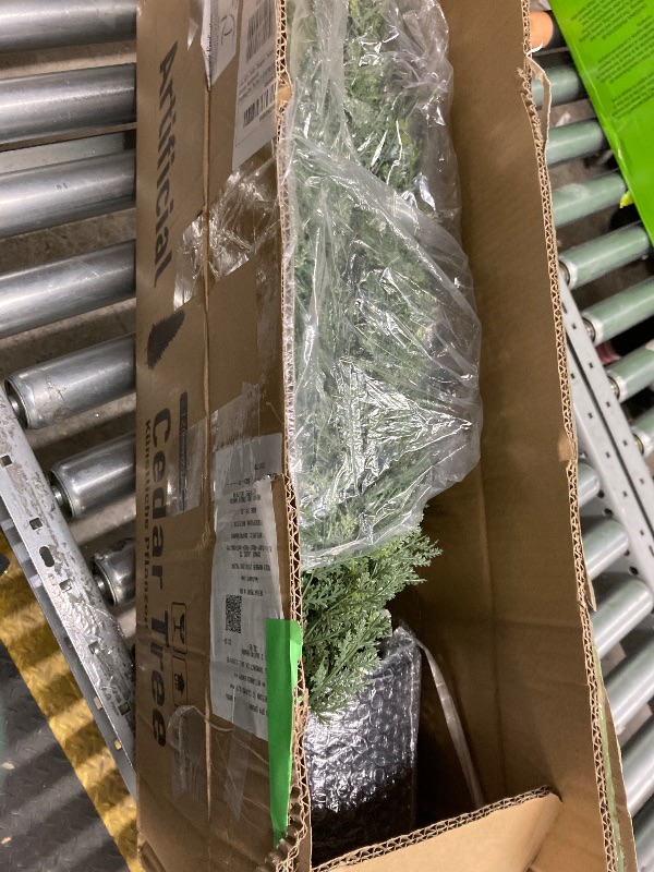 Photo 1 of 
Artificial Cedar Tree 3 ft Outdoor Artificial Topiary Cedar Plants Fake Tree UV Rated Potted Plants for Porch Decor Faux Pine Tree for Perfect Housewarming Gift