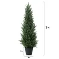 Photo 1 of 
Artificial Cedar Tree 3 ft Outdoor Artificial Topiary Cedar Plants Fake Tree UV Rated Potted Plants for Porch Decor Faux Pine Tree for Perfect Housewarming Gift