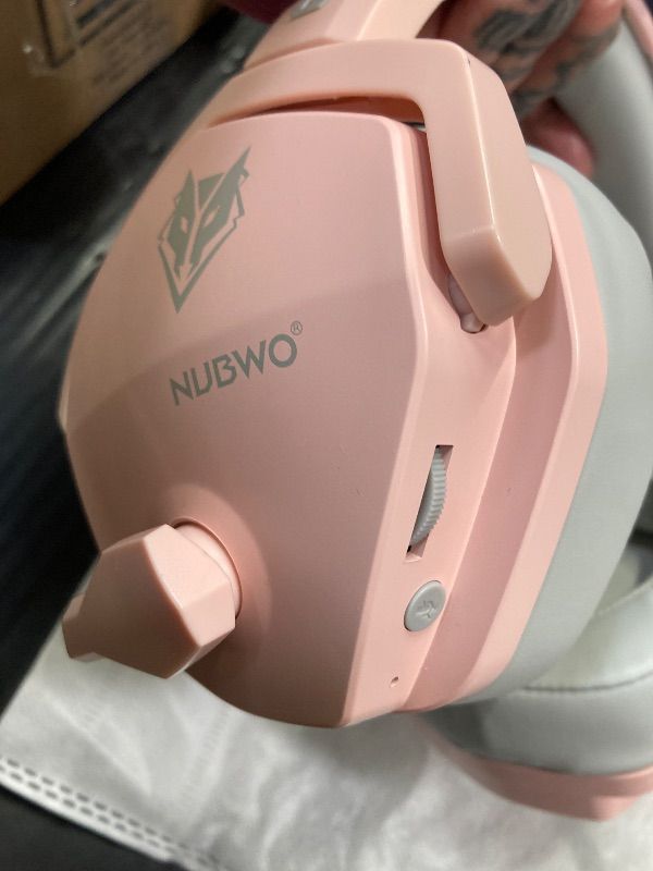 Photo 1 of ***PLUG IN TOGGLE IS MISSING***NUBWO G06 Dual Wireless Gaming Headset with Mic for PS5, PS4, PC, Mobile, Switch: 2.4GHz Wireless + Bluetooth - 100 Hr Battery - 50mm Drivers - Pink***PLUG IN TOGGLE IS MISSING***