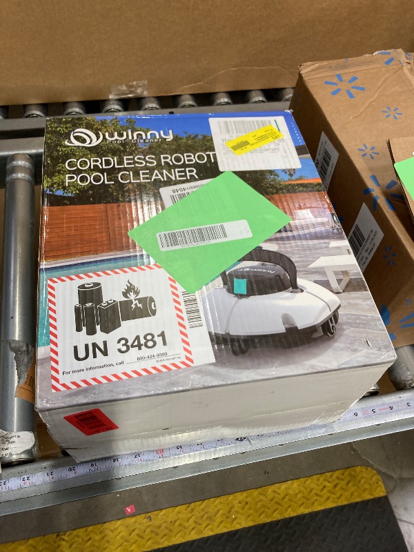 Photo 1 of (2025 Upgrade) Cordless Robotic Pool Cleaner, Winny Pool Cleaner Automatic Pool Vacuum with Dual Filters, 80 Mins Runtime, Ideal for Flat Above Pools up to 645 Sq.ft (White and Green)
