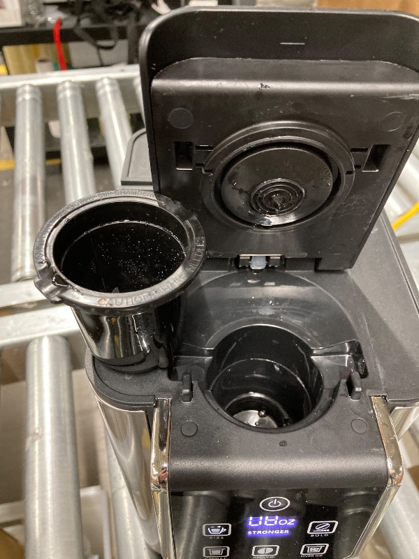 Photo 1 of **MISSING KCUP AND GROUND HOLDER ASSEMBLY**KIDISLE Hot & Iced Coffee Maker with Bold Setting, Single Serve Coffee Maker for K Cup and Grounds, 6-14 Oz Brew Sizes, 50 Oz Removable Water Tank, One Cup Coffee Machine with Reusable Filter, Black