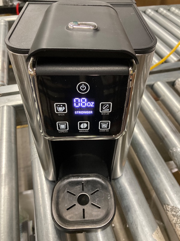 Photo 1 of **MISSING KCUP AND GROUND HOLDER ASSEMBLY**KIDISLE Hot & Iced Coffee Maker with Bold Setting, Single Serve Coffee Maker for K Cup and Grounds, 6-14 Oz Brew Sizes, 50 Oz Removable Water Tank, One Cup Coffee Machine with Reusable Filter, Black