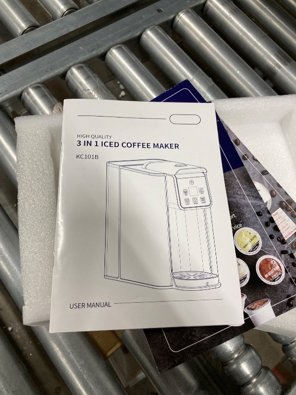 Photo 1 of **MISSING KCUP AND GROUND HOLDER ASSEMBLY**KIDISLE Hot & Iced Coffee Maker with Bold Setting, Single Serve Coffee Maker for K Cup and Grounds, 6-14 Oz Brew Sizes, 50 Oz Removable Water Tank, One Cup Coffee Machine with Reusable Filter, Black