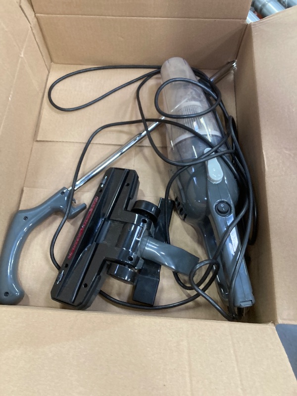 Photo 1 of ***Parts only***
Amazon Basics 2-in-1 Corded Stick Vacuum Cleaner, Convertible to Handheld, Lightweight (3.9 LBS), with Washable Filter, Crevice Tools, 0.5L Dust Cup, 19.7-Ft Cord, 300W, Black