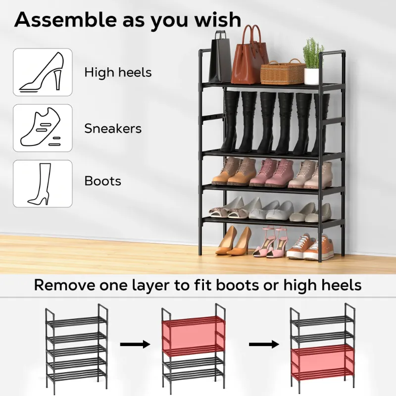 Photo 1 of ***Parts only***

Riousery 5-Tier All-Steel Shoe Rack, Stackable Metal Shoe Organizer with Adjustable Shelves, Heavy-Duty Storage for Entryway, Closet, Bedroom
