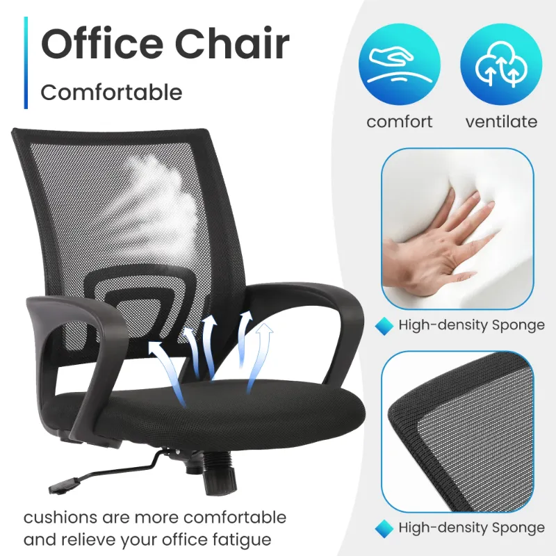 Photo 1 of ***Parts only***
JONPONY Ergonomic Office Chair, Lumbar Support, Adjustable Height with Armrests for Adults,Black