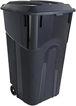 Photo 1 of **NO BOX***United Solutions 32 Gallon Wheeled Outdoor Garbage Can with Attached Snap Lock Lid and Heavy-Duty Handles, Black, Heavy-Duty Construction, Perfect Backyard, Deck, or Garage Trash Can,