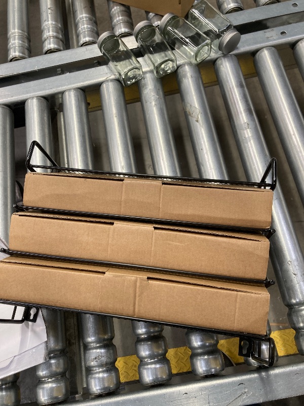 Photo 1 of ***MISSING 25 JARS ONLY*** SpaceAid Spice Rack Organizer with 25 Spice Jars, 386 Spice Labels, Chalk Marker and Funnel Set for Cabinet, Countertop, Pantry, Cupboard or Door & Wall Mount - 28 Jars, 13.4" W × 10.8" H, Black