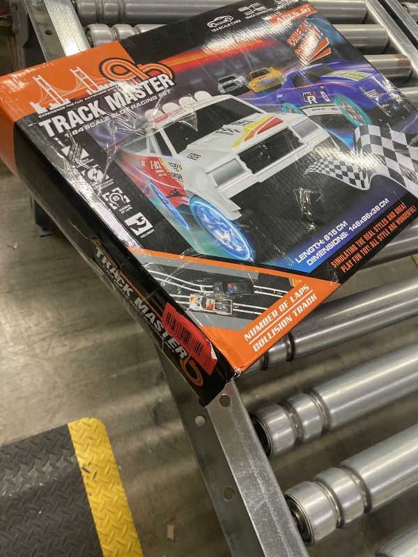 Photo 1 of ***SELLING AS PARTS ONLY-MISSING PIECES*** Slot Car Race Track Sets with 4 Slot Cars, Electric Race Car Track Include Slope Circular Overpass Track, Dual Racing Game Featuring Flash Bridge and Pendulum, Gifts Toys for Boys Kids Age 6 7 8-12