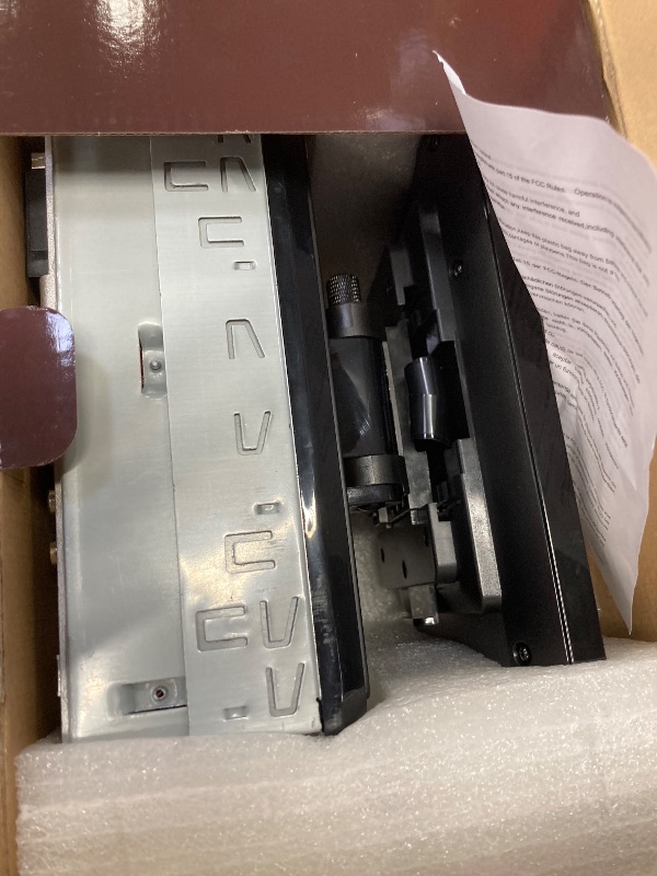 Photo 1 of 10.4" Single Din Touchscreen Car Stereo with Wireless Carplay & Android Auto, Adjustable Car Radio with Bluetooth, Mirror Link, FM Radio, Subwoofer, SWC, Backup Camera