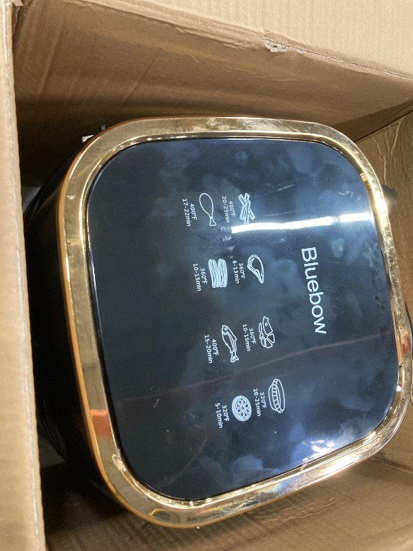 Photo 1 of ***NON-FUNCTIONAL SELLING AS PARTS ONLY*** Bluebow Newest Air Fryer Large 8.5 QT, Black, 8 in 1 Touch Screen, Visible Window, 1750W