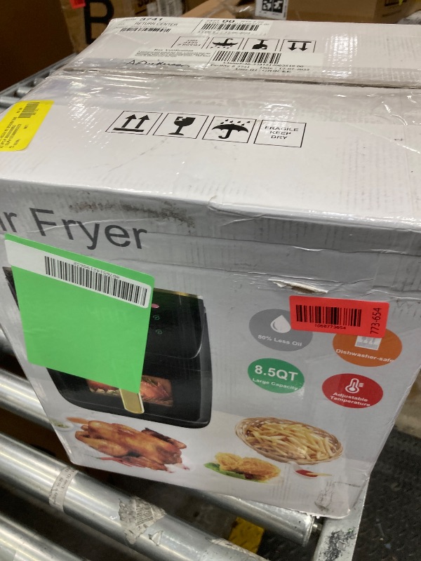Photo 1 of ***NON-FUNCTIONAL SELLING AS PARTS ONLY*** Bluebow Newest Air Fryer Large 8.5 QT, Black, 8 in 1 Touch Screen, Visible Window, 1750W